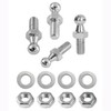 TOOMYAUTO M6 x 10mm Silver Ball Stud Bolts, Pack of