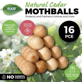 32x Natural Cedar Moth Balls Jasmine Scented
