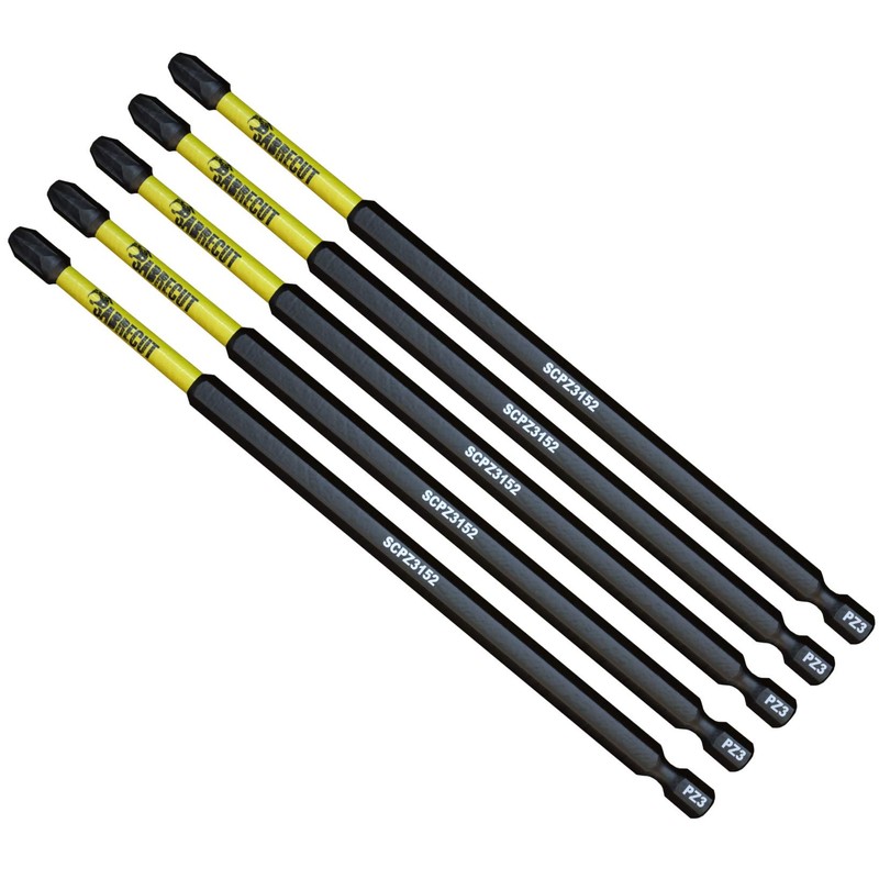 5 x SabreCut SCPZ3152_5 152mm PZ3 Magnetic Impact Screwdriver Driver