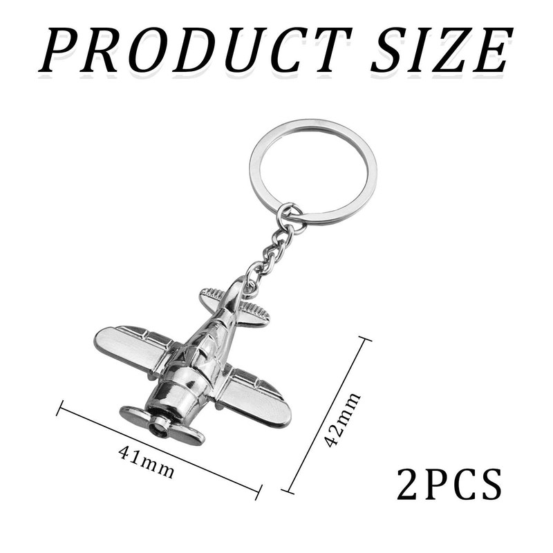 2 Pieces Airplane Keychains, Creative Keychains, Metal Keychains, Gift Keychains,