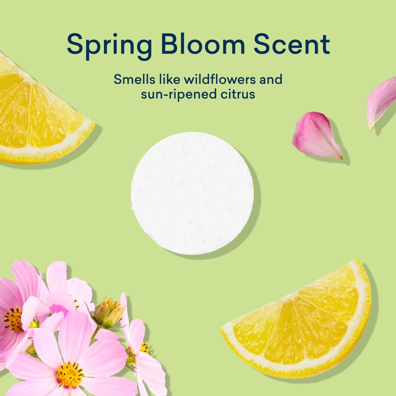 BLUELAND Laundry Detergent Tablets, 60 Count, Spring Bloom Scent, Plastic-Free