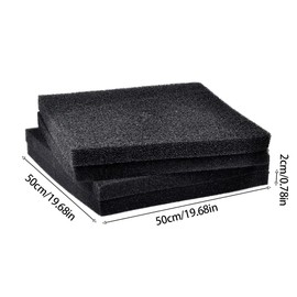 Aquarium Sponge Filter Aquarium Filter Sponge Pad Fish Tank Filter Accessories for Fish Tanks and Ponds (Black, 50 * 50 * 2CM)