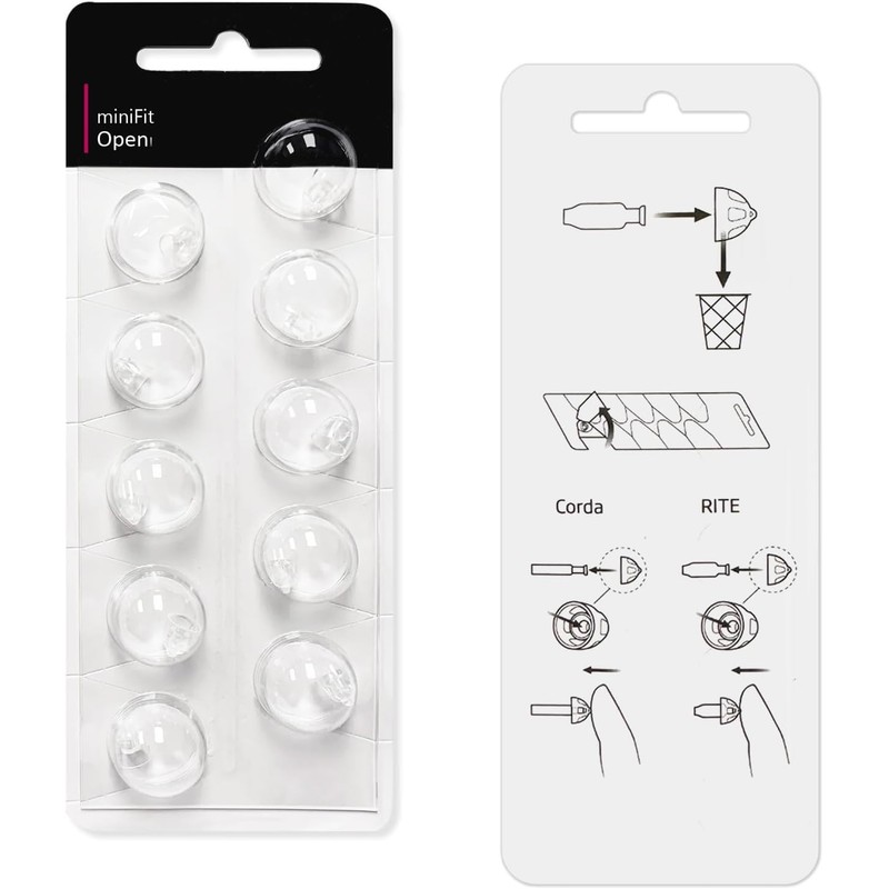 Open Domes 8mm Double Vent Hearing Aid for Oticon Replacements,