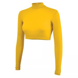 Alleson Athletic Open Box Alleson Cheer Midriff Top - Gold - XLarge