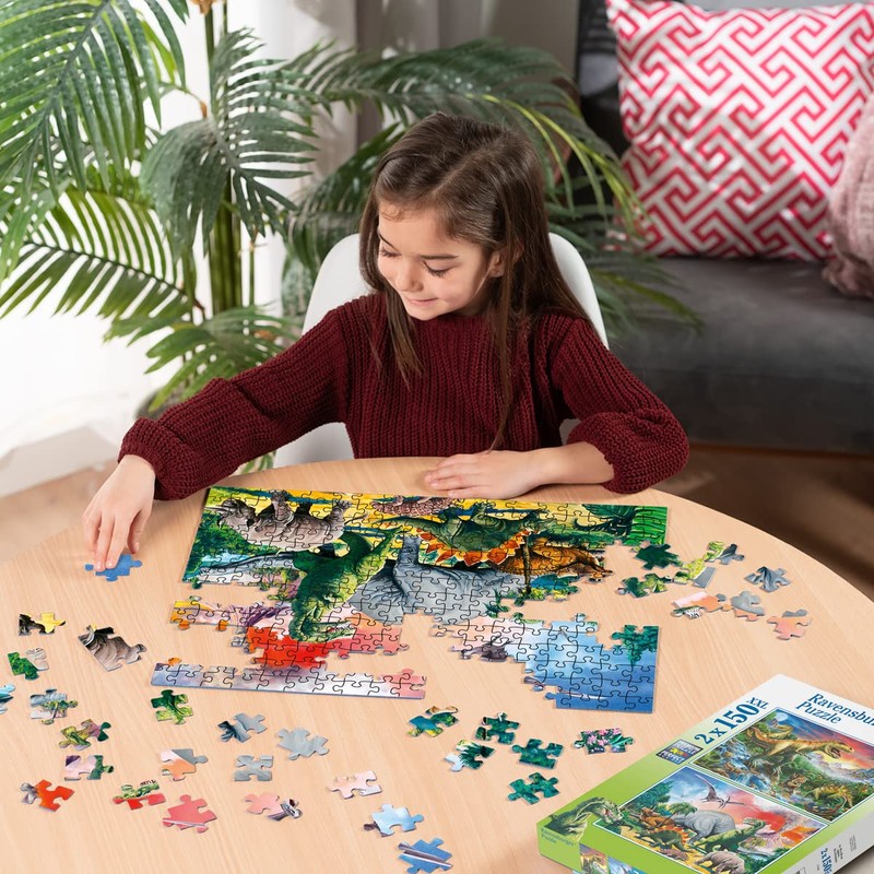 Ravensburger Puzzle 80563 Dinosaur Puzzle 2 x 150 Pieces for