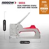 Arrow T2025 2-In-1 Staple Gun and Wire Tacker for Upholstery,