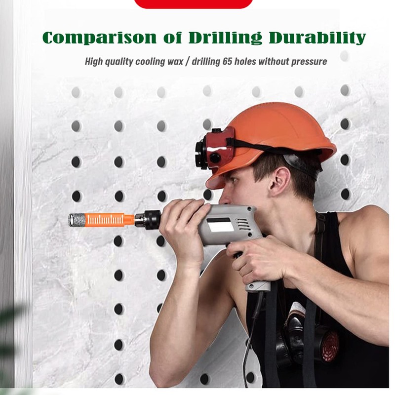 JOERIC Orange Hex Shank 3/8" Dry Diamond Drill Bit Set,