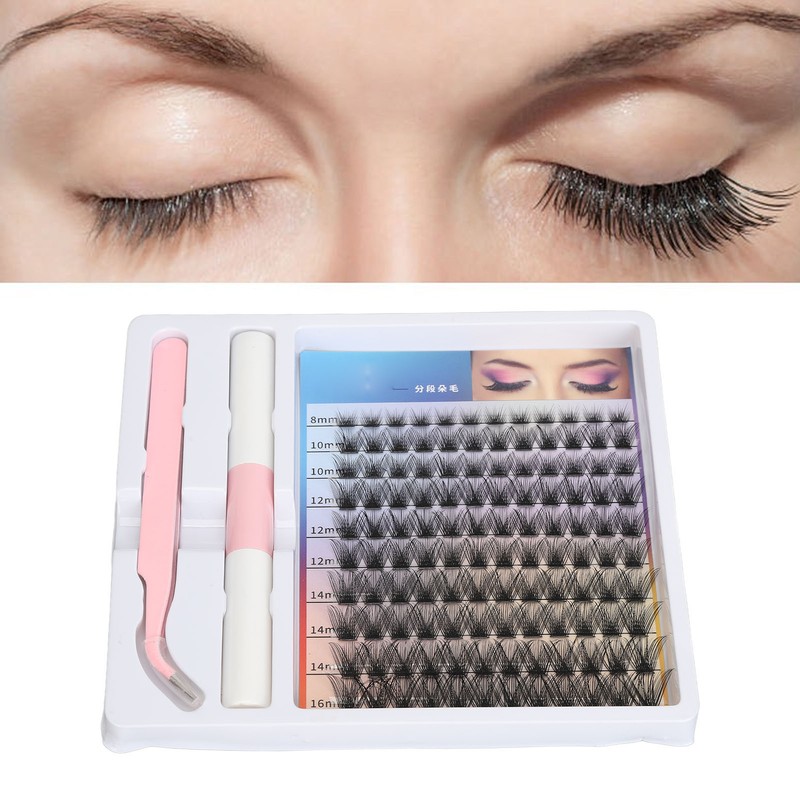 DIY Eyelash Extension Kit 120pcs Clusters 8‑16mm Individual Lash Extension