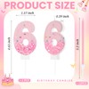 MTLEE Number 6 Birthday Candle with 12 Pcs Spiral Candles