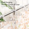 Amazer Plastic Shower Curtain Hooks, Double Shower Curtain Rings, Shower