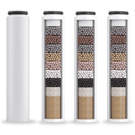 4pcs Replacement Filters compatible with Cobbe Handheld Shower Head Remove Chlorine and Impurities, High Output Bath Filter Cartridges for Skin Hair Healthy