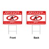 Autravelco No Trespassing Yard Signs with Stakes 12x18 Inch Business