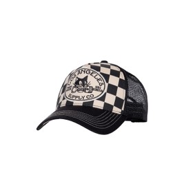 King Kerosin Herren Retro Trucker Cap Mit Dragster Stickerei – Mit Netzrücken, Gebogenem Schirm & Motorsport Statement – Atmungsaktiv Los Angeles Supply Co