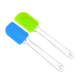 Honbay - 2 espátulas de silicona para hornear mantequilla, crema, masa para hornear, raspar, mezclar, hornear y agitar