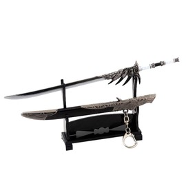 FAYAIALO 8.7 inches Monster Hunter World Iceborne Monster Rathalos Sword Metal Weapon Model Collection (Gold)