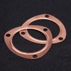 Headerbs Exhaust Collector Gaskets, 2 Pieces 3 Inch Copper Header