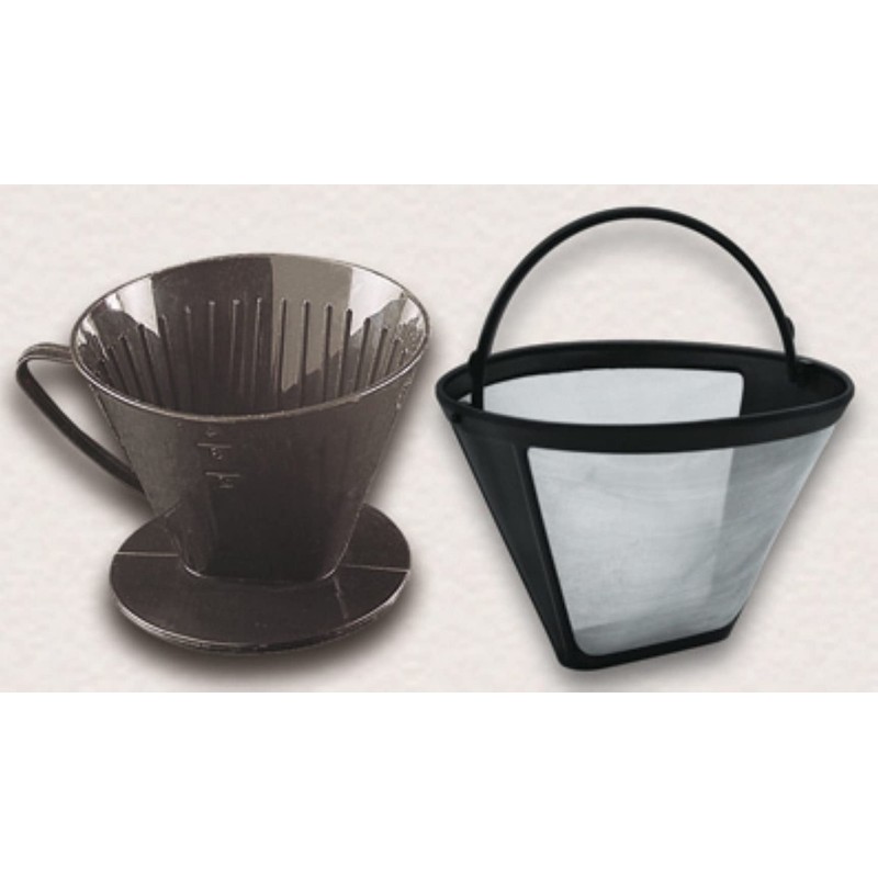 Fackelmann Silberton Dauerkaffeefilter Nr. 4, Permanent Filter aus Edelstahlgewebe -