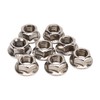 40pcs M10x1.25mm Hxagonal Flange Nuts Stainless Steel Rust Resistant Fine