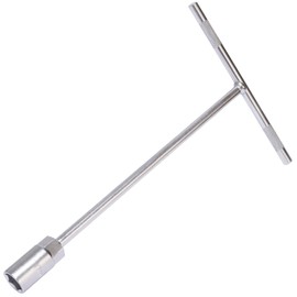 AERZETIX - C69071 - T-shaped socket wrench 17 x 300 mm with hexagonal socket - T-shaped handle - mechanical, car, bicycle - made of Cr-V steel