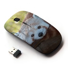 KOOLmouse [ Optical 2.4G Wireless Mouse [ Little Red Panda Bear Face Tree Tail Animal ]