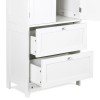 SEGAWE Bathroom Storage Unit Freestanding Cabinet with 2 Drawers and