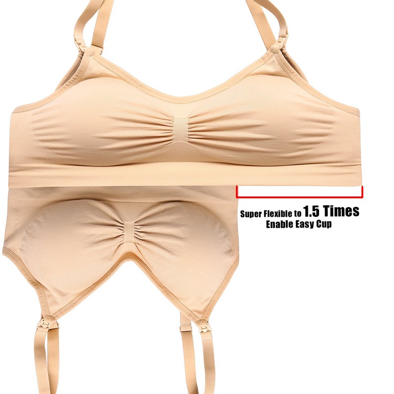 Women's Seamless Nursing Maternity Bra Push Up Comfort Sleep Bralette