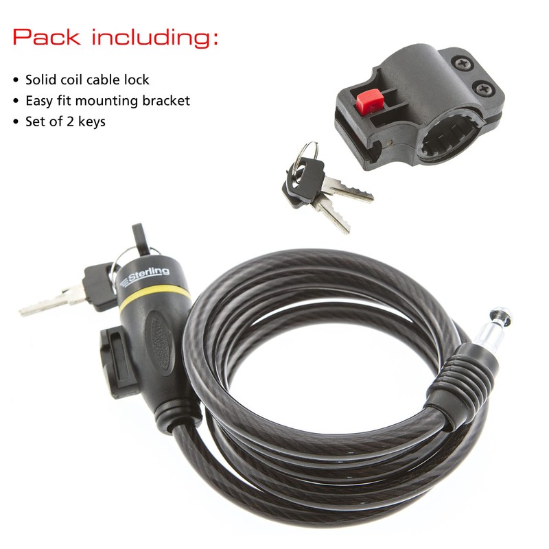 Burg Wachter 0812K 8 mm x 1.2 m Locking Cable,