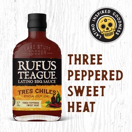 Rufus Teague - Tres Chiles Pica Dulce Sauce - Premium Latino Barbecue Sauce - 14 oz. Bottles - 3 Pack