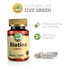Biotina- Frena Caída De Cabello - 60 Cápsulas - Naturelab