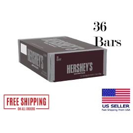 HERSHEY'S Milk Chocolate Candy Bars  1.55-oz. Bars, 36 Count