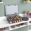 SRNYJAO Plastic Organizer Box, 12 Grids Clear Bead Organizer Compartment