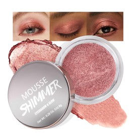 Hxssll Rose Brown Pearlescent Mousse Eyeshadow Highly Pigmented Blend Matte & Shimmer EyeShadow,Cream Moisturizing Waterproof&Long Lasting Eye Makeup Natural Luminous Makeup Look 0.28 Oz #04