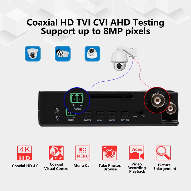 5 in 1 IP Camera Tester Analog HD Video Monitor