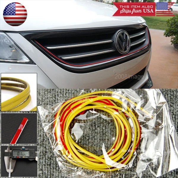 SDZ Yellow Molding Stripe Trim Splitter Diffuser Wing Dashboard Spoiler