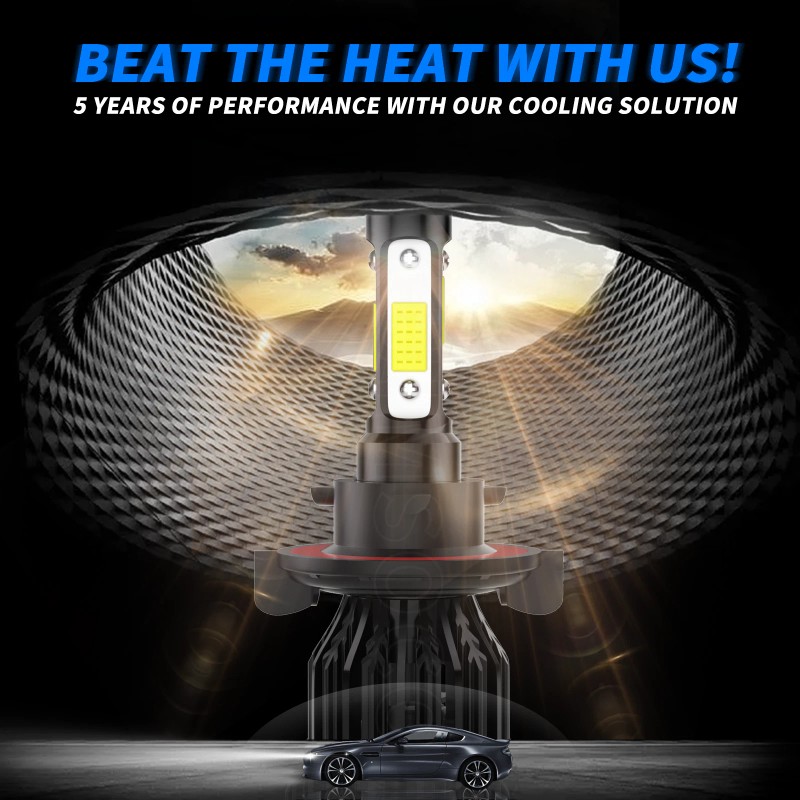 AUIMSOCO H13 9008 LED Headlight Bulbs KIT High Low Beam