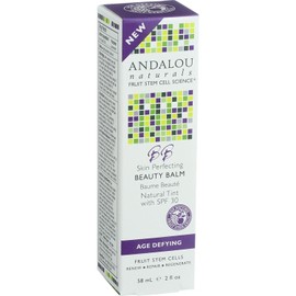 Andalou Naturals Skin Perfecting Beauty Balm - Tinte natural SPF 30 - 2 oz - Sin gluten - Complementa la mayoría de los tonos de piel - Resultados vis
