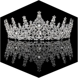 Silver Crown for Women Crystal Princess Tiara – Sparkly Rhinestone Crown for Weddings, Birthdays, Pageants, Prom & Party