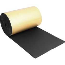 Storystore Foam Rubber Sheet with Adhesive, 12 x 118 x 1/8 Inch Closed Cell Insulation Neoprene Foam Sheet, Multi-Function Soundproof Weatherproof Foam Padding