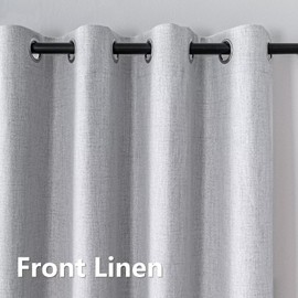 FancyRoof 100% Blackout Curtains 84 Inch Length 2 Panels Set, Black Out Curtains for Living Room, Off-White Thermal Insulated Grommet Drapes Bedroom Luxury Decor Privacy(52W × 84L inch, Off-White)