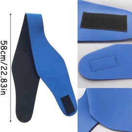 2Pcs Swimming Headband, Adjustable Ear Headband Waterproof Swim Head Band Large Ear Band for Swimming Water Activity, Blue & Black