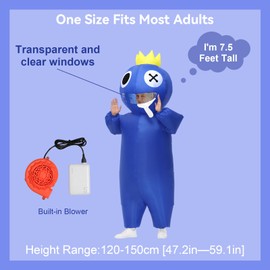 ZPPT Disfraz Inflable de Amigos Del Arcoíris para Niños Adultos, Divertido Disfraz Inflable de Halloween para Fiesta de Cosplay