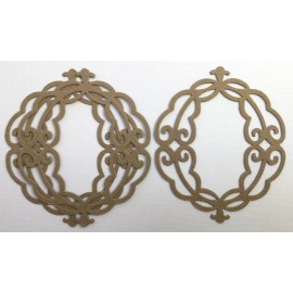 Unbranded {3} *VINTAGE OVAL FRAME* Decorative Picture Frames - Bare Chipboard Die Cuts