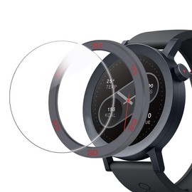 Lamshaw for CMF Watch Pro 2 Bezel Ring, Reinforced Metal Frame Protective Cover Shockproof Anti-Scratch Shockproof Replacement Bezel for CMF Watch Pro 2 Smart Watch (Grey&Red)