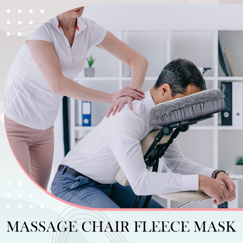 Mixweer 2 Pcs Massage Face Cradle Cover Fleece Massage Table