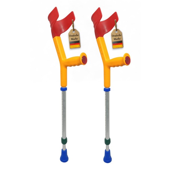 2 x FabaCare Crutch for Children, Forearm Crutch, Walking Aid,