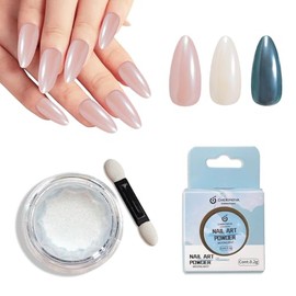 CHERIMOYA Polvo para Uñas,Pigmento Nail Art Perlado Ultra FinoSirena de Polvo de Purpurina para Esmalte de Gel Decoración de Uñas