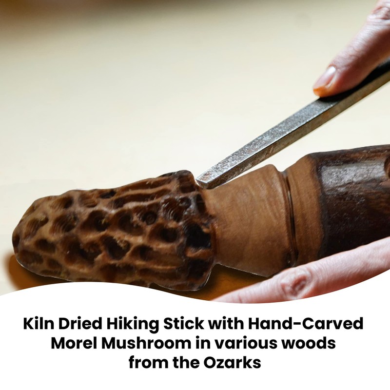 Walking Stick + Morel Mushroom Hunting Stick + Hand Carved