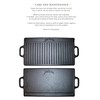 Rectangular double sided Cast Iron Griddle