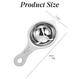 Egg Separator, Stainless Steel Egg White Separator and Egg Yolk Separator Egg Divider, Egg Strainer Spoon Filter Kitchen Baking Tools