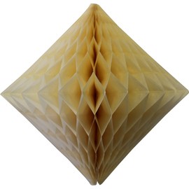 Devra Party 3-Pack 12 Inch Tissue Paper Diamond, Classic Ivory